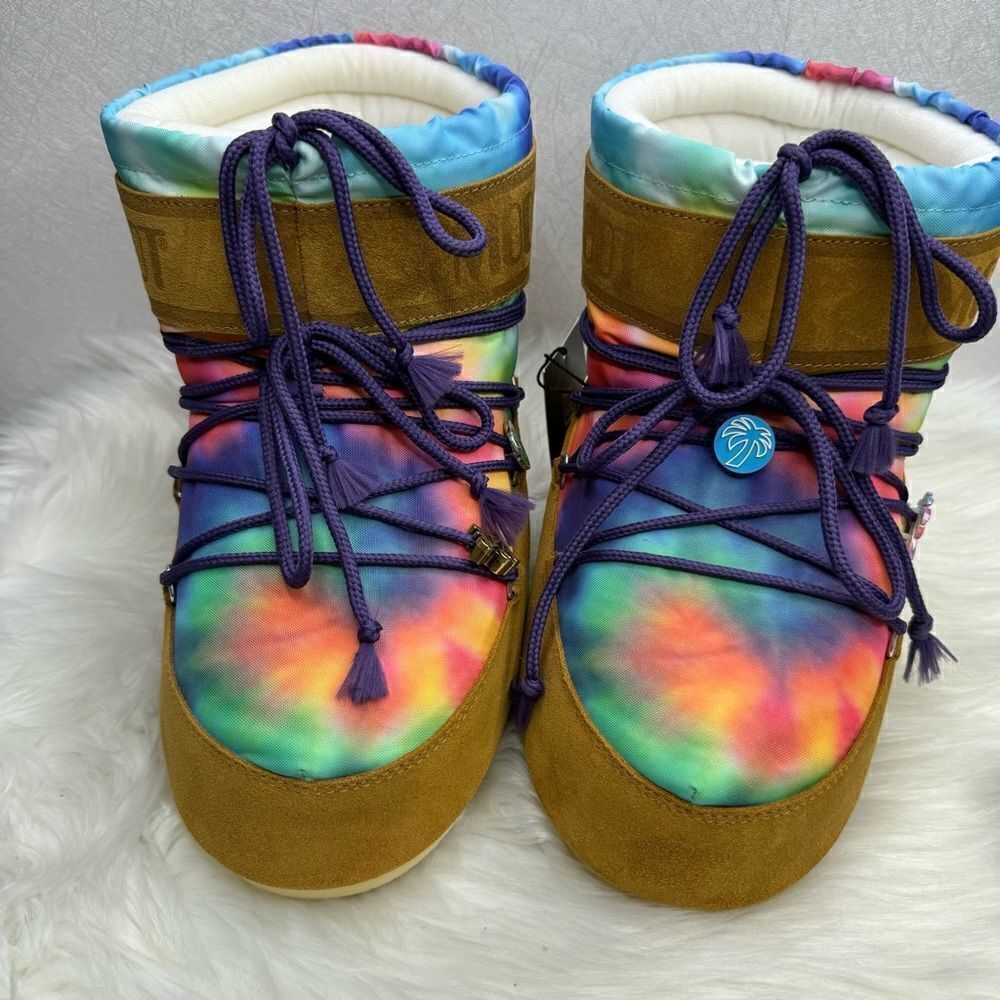 Palm Angel Icon Low Tie Dye Suede Moon Boot - Picture 9 of 10